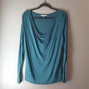 Cassis Women's Teal Long Sleeve T-shirt Blouse Size Medium
